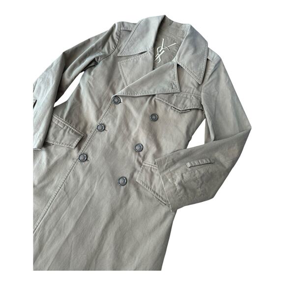 YSL Yves Saint Laurent Rive Gauche Y2K classic iridescent trench size 48/38 USA - Picture 6 of 17